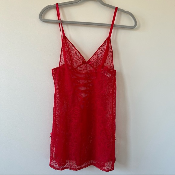 Victoria's Secret Other - Victoria’s Secret Red Lingerie Slip Dress medium lace sexy vintage y2k